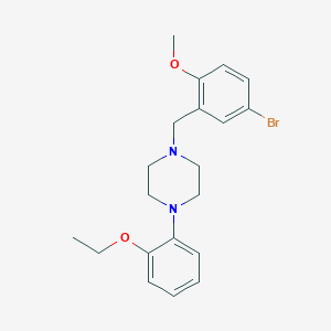 molecular formula C20H25BrN2O2 B3742736 1-(5-bromo-2-methoxybenzyl)-4-(2-ethoxyphenyl)piperazine 