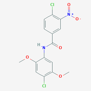 molecular formula C15H12Cl2N2O5 B3742744 4-chloro-N-(4-chloro-2,5-dimethoxyphenyl)-3-nitrobenzamide 