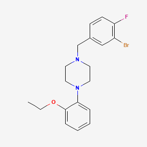 molecular formula C19H22BrFN2O B3742759 1-(3-bromo-4-fluorobenzyl)-4-(2-ethoxyphenyl)piperazine 