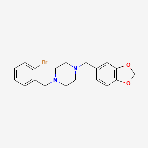 1-(1,3-benzodioxol-5-ylmethyl)-4-(2-bromobenzyl)piperazine
