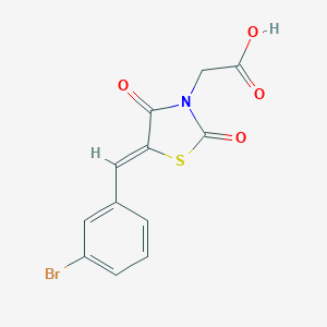 molecular formula C12H8BrNO4S B374277 [5-(3-Bromobenzylidene)-2,4-dioxo-1,3-thiazolidin-3-yl]acetic acid 