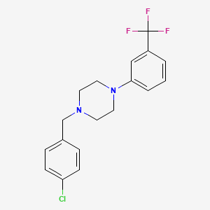 molecular formula C18H18ClF3N2 B3742771 1-(4-chlorobenzyl)-4-[3-(trifluoromethyl)phenyl]piperazine 