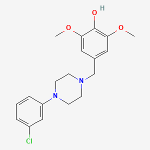 molecular formula C19H23ClN2O3 B3742784 4-{[4-(3-chlorophenyl)-1-piperazinyl]methyl}-2,6-dimethoxyphenol 