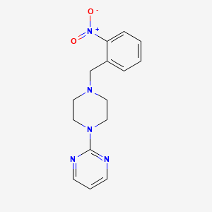 molecular formula C15H17N5O2 B3742801 2-[4-(2-nitrobenzyl)-1-piperazinyl]pyrimidine 