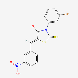 molecular formula C16H9BrN2O3S2 B3742805 3-(3-bromophenyl)-5-(3-nitrobenzylidene)-2-thioxo-1,3-thiazolidin-4-one 