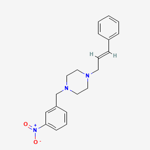 1-(3-nitrobenzyl)-4-(3-phenyl-2-propen-1-yl)piperazine