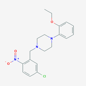 molecular formula C19H22ClN3O3 B3742824 1-(5-chloro-2-nitrobenzyl)-4-(2-ethoxyphenyl)piperazine 