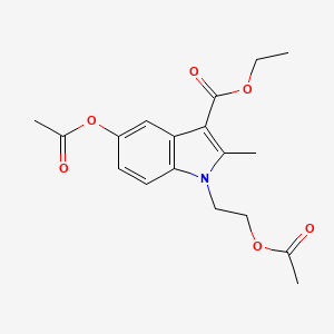 molecular formula C18H21NO6 B3742829 ethyl 5-(acetyloxy)-1-[2-(acetyloxy)ethyl]-2-methyl-1H-indole-3-carboxylate 