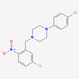molecular formula C17H17Cl2N3O2 B3742842 1-(5-chloro-2-nitrobenzyl)-4-(4-chlorophenyl)piperazine 