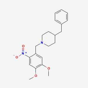 molecular formula C21H26N2O4 B3742850 4-benzyl-1-(4,5-dimethoxy-2-nitrobenzyl)piperidine 