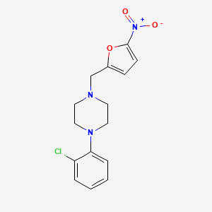 molecular formula C15H16ClN3O3 B3742872 1-(2-chlorophenyl)-4-[(5-nitro-2-furyl)methyl]piperazine 