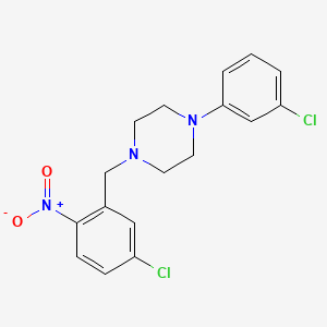 molecular formula C17H17Cl2N3O2 B3742883 1-(5-chloro-2-nitrobenzyl)-4-(3-chlorophenyl)piperazine CAS No. 414886-81-0