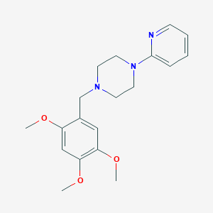molecular formula C19H25N3O3 B3742896 1-(2-pyridinyl)-4-(2,4,5-trimethoxybenzyl)piperazine 