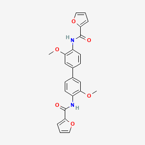 molecular formula C24H20N2O6 B3742913 N,N'-(3,3'-dimethoxy-4,4'-biphenyldiyl)di(2-furamide) 
