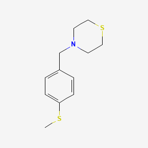 molecular formula C12H17NS2 B3742920 4-[4-(methylthio)benzyl]thiomorpholine 