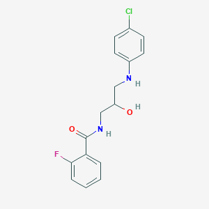 molecular formula C16H16ClFN2O2 B374293 N-[3-(4-chloroanilino)-2-hydroxypropyl]-2-fluorobenzamide 