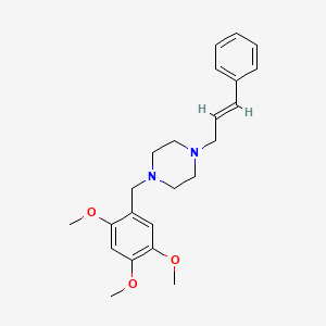 molecular formula C23H30N2O3 B3742939 1-(3-phenyl-2-propen-1-yl)-4-(2,4,5-trimethoxybenzyl)piperazine 