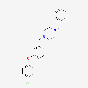 molecular formula C24H25ClN2O B3742963 1-benzyl-4-[3-(4-chlorophenoxy)benzyl]piperazine 