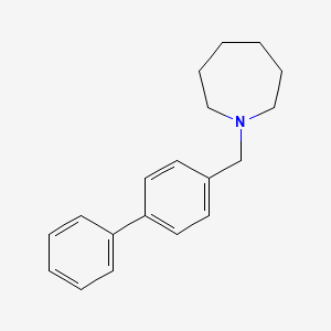 molecular formula C19H23N B3742966 1-(4-biphenylylmethyl)azepane 