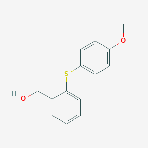 molecular formula C14H14O2S B374298 {2-[(4-Methoxyphenyl)sulfanyl]phenyl}methanol 
