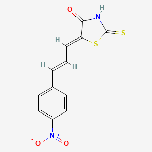 molecular formula C12H8N2O3S2 B3742982 5-[3-(4-nitrophenyl)-2-propen-1-ylidene]-2-thioxo-1,3-thiazolidin-4-one 