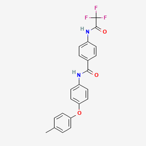molecular formula C22H17F3N2O3 B3742985 N-[4-(4-methylphenoxy)phenyl]-4-[(trifluoroacetyl)amino]benzamide 