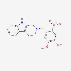 molecular formula C20H21N3O4 B3742991 2-(4,5-dimethoxy-2-nitrobenzyl)-2,3,4,9-tetrahydro-1H-beta-carboline 