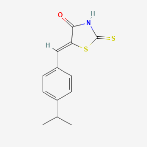 molecular formula C13H13NOS2 B3743008 5-(4-isopropylbenzylidene)-2-thioxo-1,3-thiazolidin-4-one CAS No. 911714-36-8
