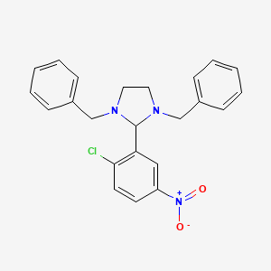 molecular formula C23H22ClN3O2 B3743022 1,3-dibenzyl-2-(2-chloro-5-nitrophenyl)imidazolidine 