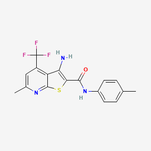 molecular formula C17H14F3N3OS B3743026 3-amino-6-methyl-N-(4-methylphenyl)-4-(trifluoromethyl)thieno[2,3-b]pyridine-2-carboxamide 