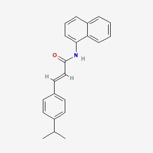 molecular formula C22H21NO B3743028 3-(4-isopropylphenyl)-N-1-naphthylacrylamide 