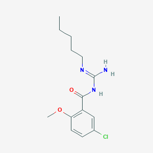 molecular formula C14H20ClN3O2 B374303 N-(5-chloro-2-methoxybenzoyl)-N'-pentylguanidine 