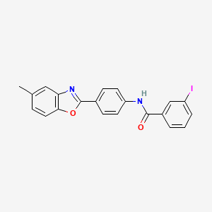 3-iodo-N-[4-(5-methyl-1,3-benzoxazol-2-yl)phenyl]benzamide