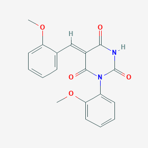 molecular formula C19H16N2O5 B3743055 5-(2-methoxybenzylidene)-1-(2-methoxyphenyl)-2,4,6(1H,3H,5H)-pyrimidinetrione 