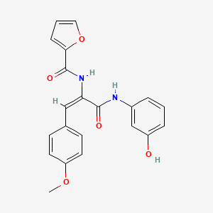 molecular formula C21H18N2O5 B3743082 N-[1-{[(3-hydroxyphenyl)amino]carbonyl}-2-(4-methoxyphenyl)vinyl]-2-furamide 