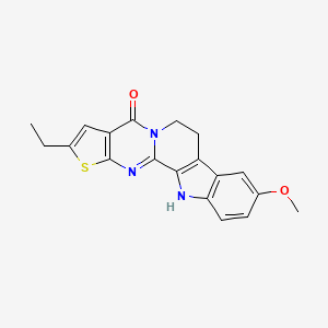 molecular formula C19H17N3O2S B3743086 2-ethyl-9-methoxy-7,12-dihydrothieno[2'',3'':4',5']pyrimido[1',2':1,2]pyrido[3,4-b]indol-4(6H)-one 