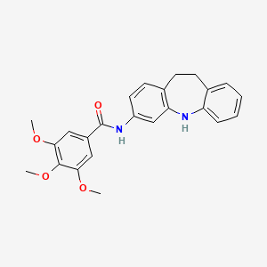 molecular formula C24H24N2O4 B3743089 N-(10,11-dihydro-5H-dibenzo[b,f]azepin-3-yl)-3,4,5-trimethoxybenzamide 