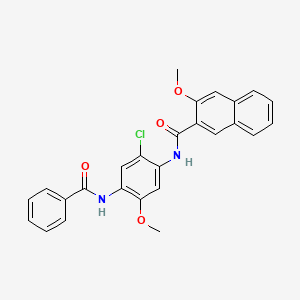 molecular formula C26H21ClN2O4 B3743102 N-[4-(benzoylamino)-2-chloro-5-methoxyphenyl]-3-methoxy-2-naphthamide 