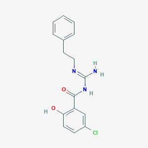 molecular formula C16H16ClN3O2 B374311 N''-(5-chloro-2-hydroxybenzoyl)-N-(2-phenylethyl)guanidine 