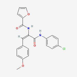 molecular formula C21H17ClN2O4 B3743110 N-[1-{[(4-chlorophenyl)amino]carbonyl}-2-(4-methoxyphenyl)vinyl]-2-furamide 