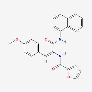 molecular formula C25H20N2O4 B3743117 N-{2-(4-methoxyphenyl)-1-[(1-naphthylamino)carbonyl]vinyl}-2-furamide 