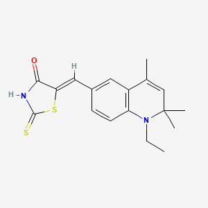 molecular formula C18H20N2OS2 B3743130 5-[(1-ethyl-2,2,4-trimethyl-1,2-dihydro-6-quinolinyl)methylene]-2-thioxo-1,3-thiazolidin-4-one 