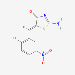molecular formula C10H6ClN3O3S B3743144 5-(2-chloro-5-nitrobenzylidene)-2-imino-1,3-thiazolidin-4-one 