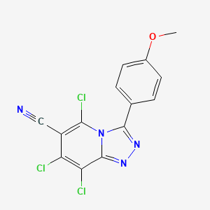 molecular formula C14H7Cl3N4O B3743149 5,7,8-trichloro-3-(4-methoxyphenyl)[1,2,4]triazolo[4,3-a]pyridine-6-carbonitrile 