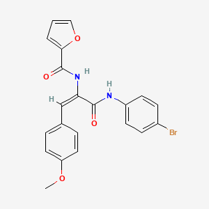 molecular formula C21H17BrN2O4 B3743155 N-[1-{[(4-bromophenyl)amino]carbonyl}-2-(4-methoxyphenyl)vinyl]-2-furamide 