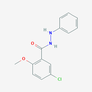 molecular formula C14H13ClN2O2 B374317 5-chloro-2-methoxy-N'-phenylbenzohydrazide 