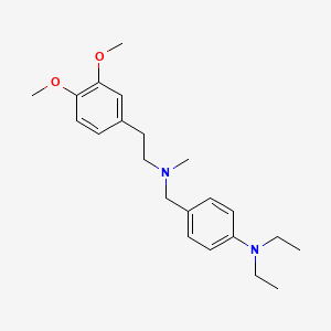 molecular formula C22H32N2O2 B3743194 4-{[[2-(3,4-dimethoxyphenyl)ethyl](methyl)amino]methyl}-N,N-diethylaniline 
