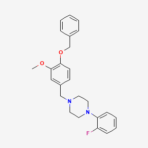 molecular formula C25H27FN2O2 B3743203 1-[4-(benzyloxy)-3-methoxybenzyl]-4-(2-fluorophenyl)piperazine 
