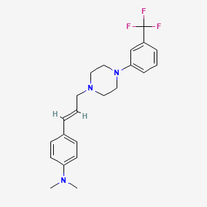 molecular formula C22H26F3N3 B3743205 N,N-dimethyl-4-(3-{4-[3-(trifluoromethyl)phenyl]-1-piperazinyl}-1-propen-1-yl)aniline 