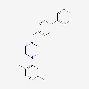 molecular formula C25H28N2 B3743211 1-(4-biphenylylmethyl)-4-(2,5-dimethylphenyl)piperazine 